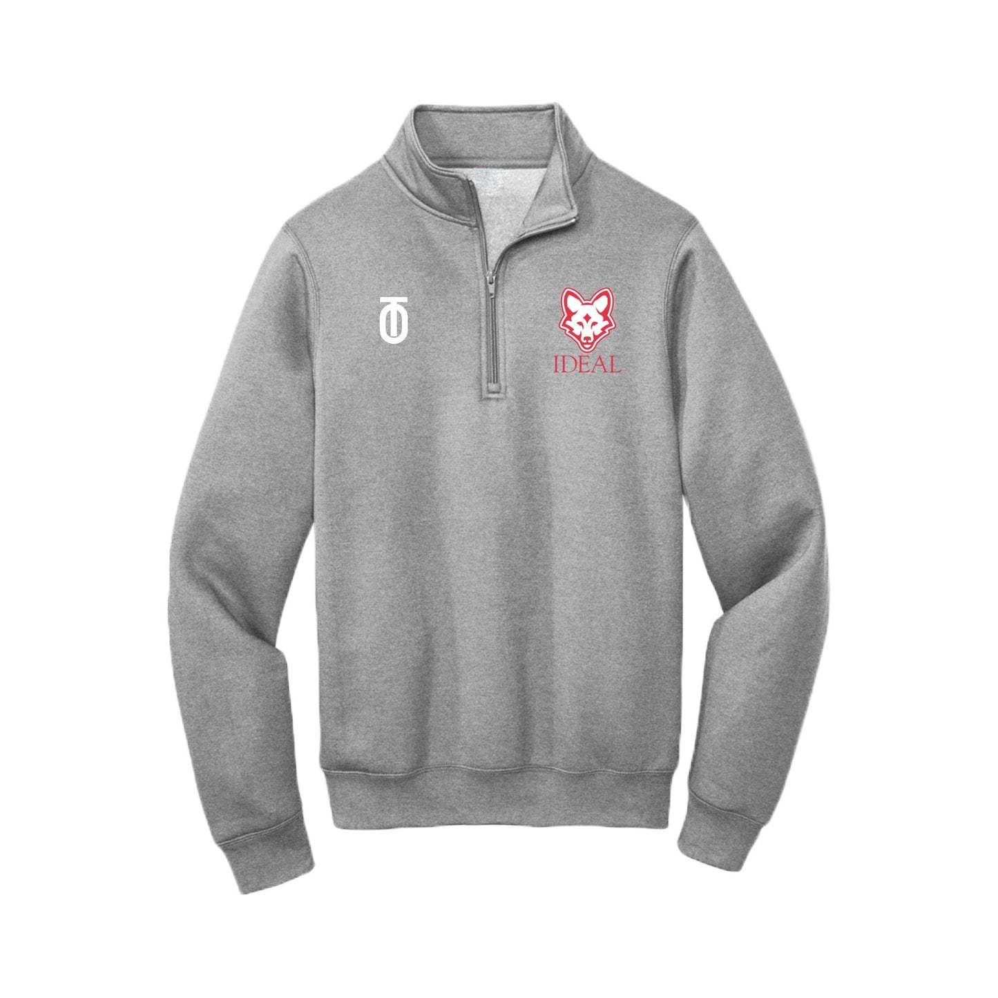 IDEAL Therma Fleece 1/4 Zip pullover featuring warm, lightweight fleece fabric and a convenient quarter-zip design for athletic performance and casual wear