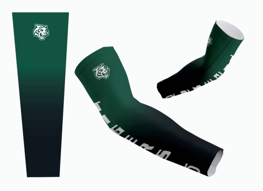 Jackson-Reed T&F ombre team sleeves by Take One Sportswear featuring gradient design, compression support, and school pride for track athletes