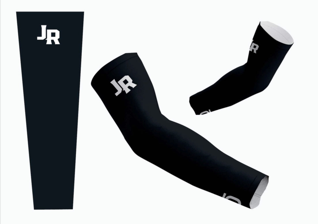 Jackson-Reed T&F compression team sleeves by Take One Sportswear offering muscle support, style, and school spirit for track and field athletes