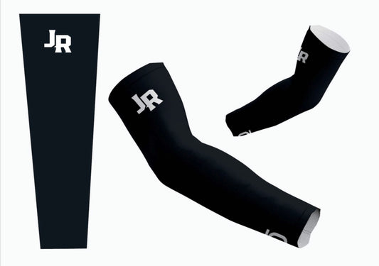 Jackson-Reed T&F compression team sleeves by Take One Sportswear offering muscle support, style, and school spirit for track and field athletes