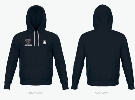 St. Anselm's Abbey School black sweatsuit set featuring custom athletic hoodie and joggers for student athletes