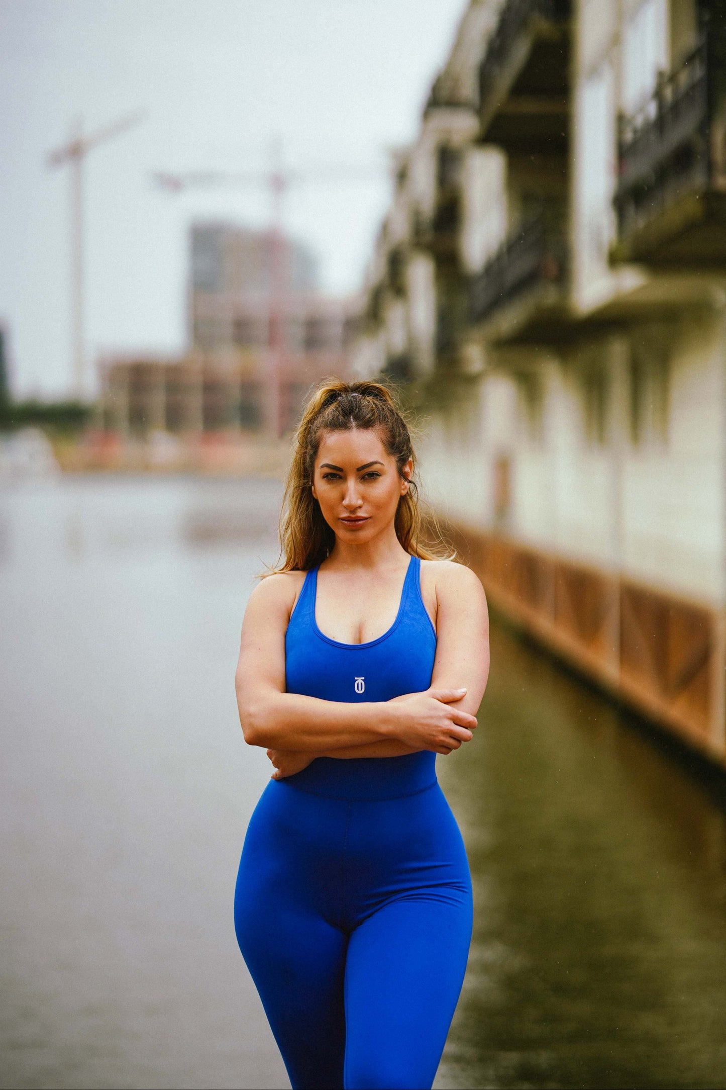 Brush Jumpsuit featuring a sleek, form-fitting silhouette with soft stretch fabric, ideal for athleisure or casual wear