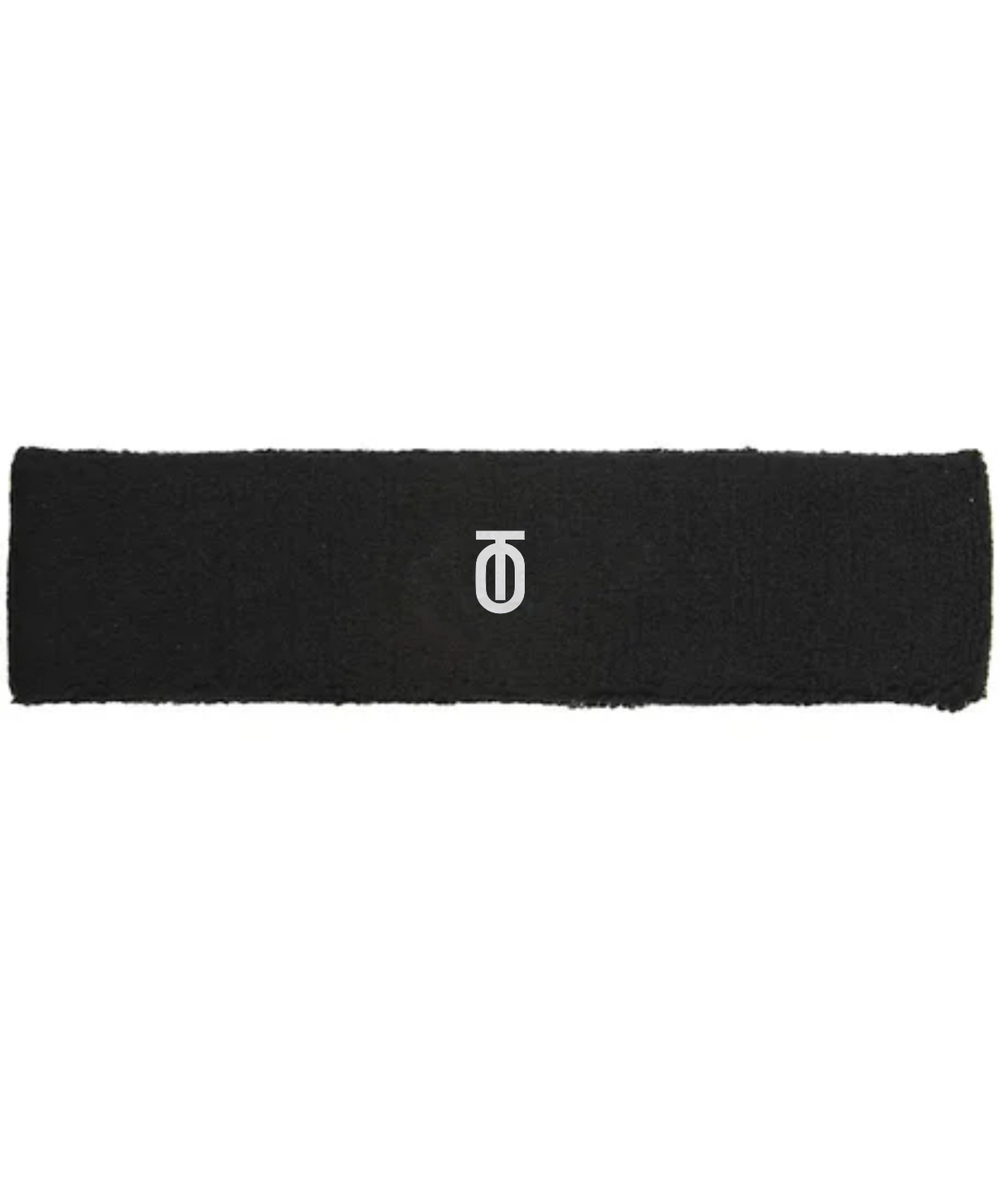 Black athletic headband featuring the white Take One Sportswear logo on the front.