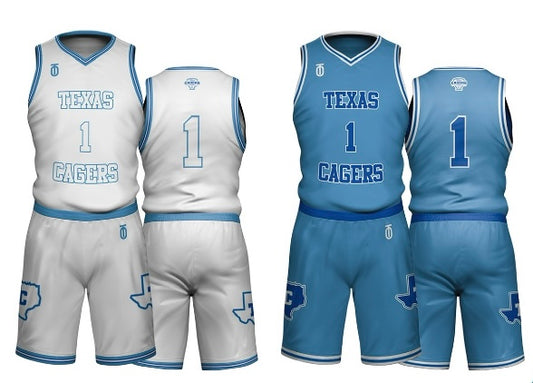 Texas Cagers Home and Away Uniform Order