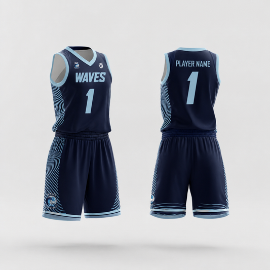 Waves AAU Girls Reversible Basketball Uniform — Individual Player Order