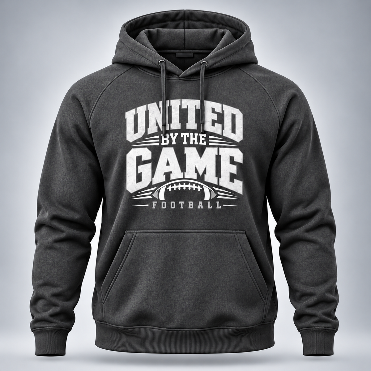 Take One Sportswear Football Training Hoodie in charcoal grey, front view showing the signature branding and athletic silhouette.