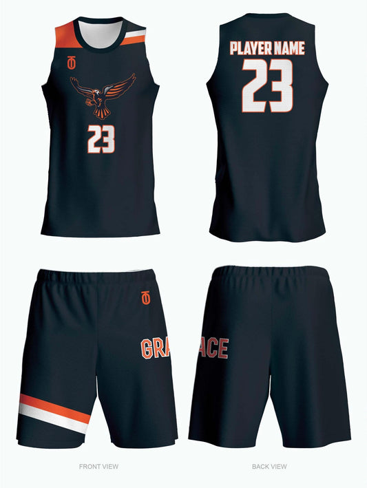 Clinton Grace Middle School basketball team order featuring custom uniforms and performance apparel built for youth athletes