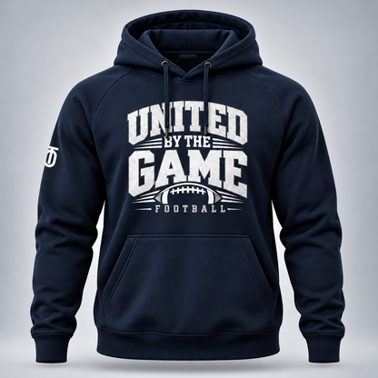 Take One Sportswear Football Training Hoodie in midnight navy, front view showing the signature branding and athletic silhouette.