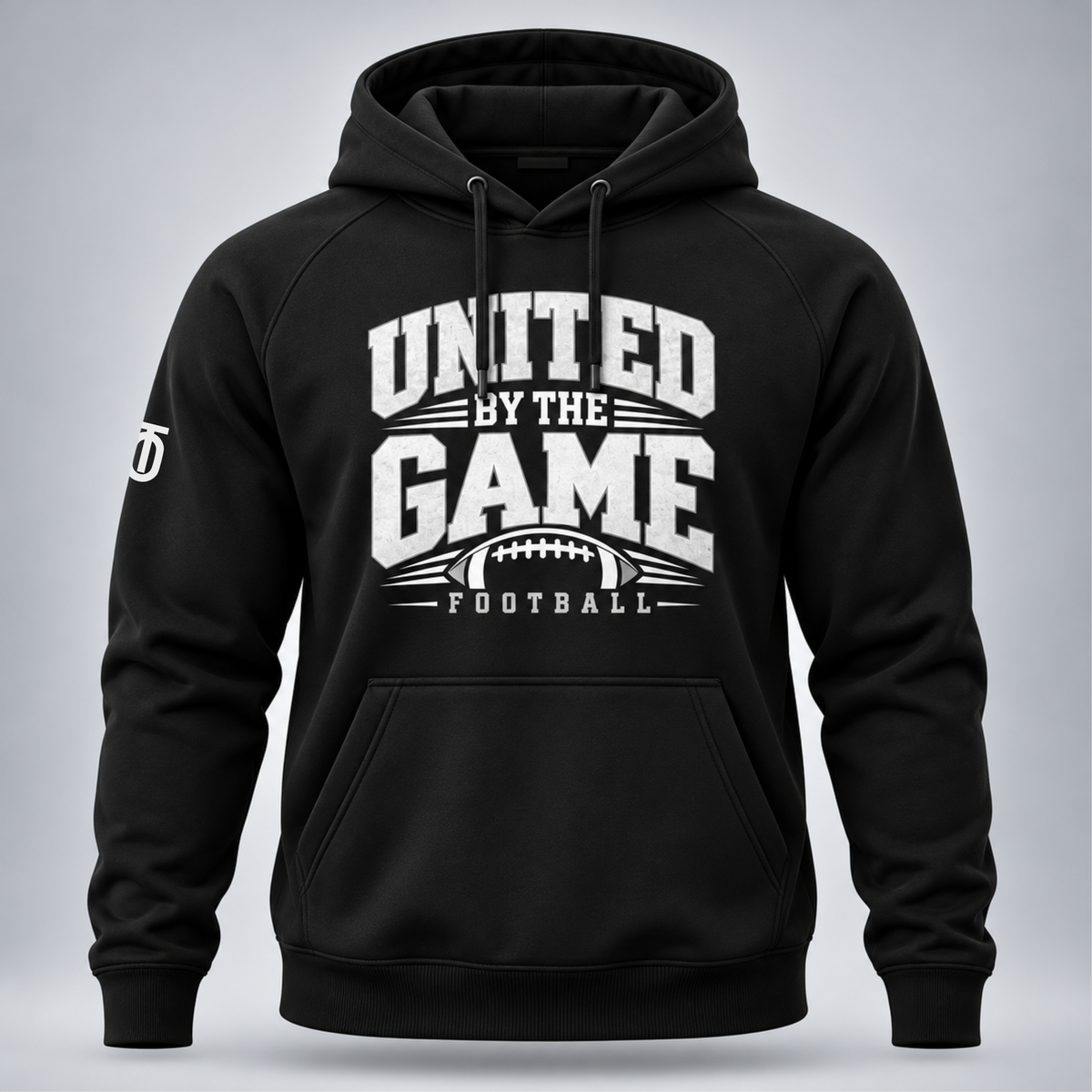 Take One Sportswear Football Training Hoodie in black, front view showing the signature branding and athletic silhouette.