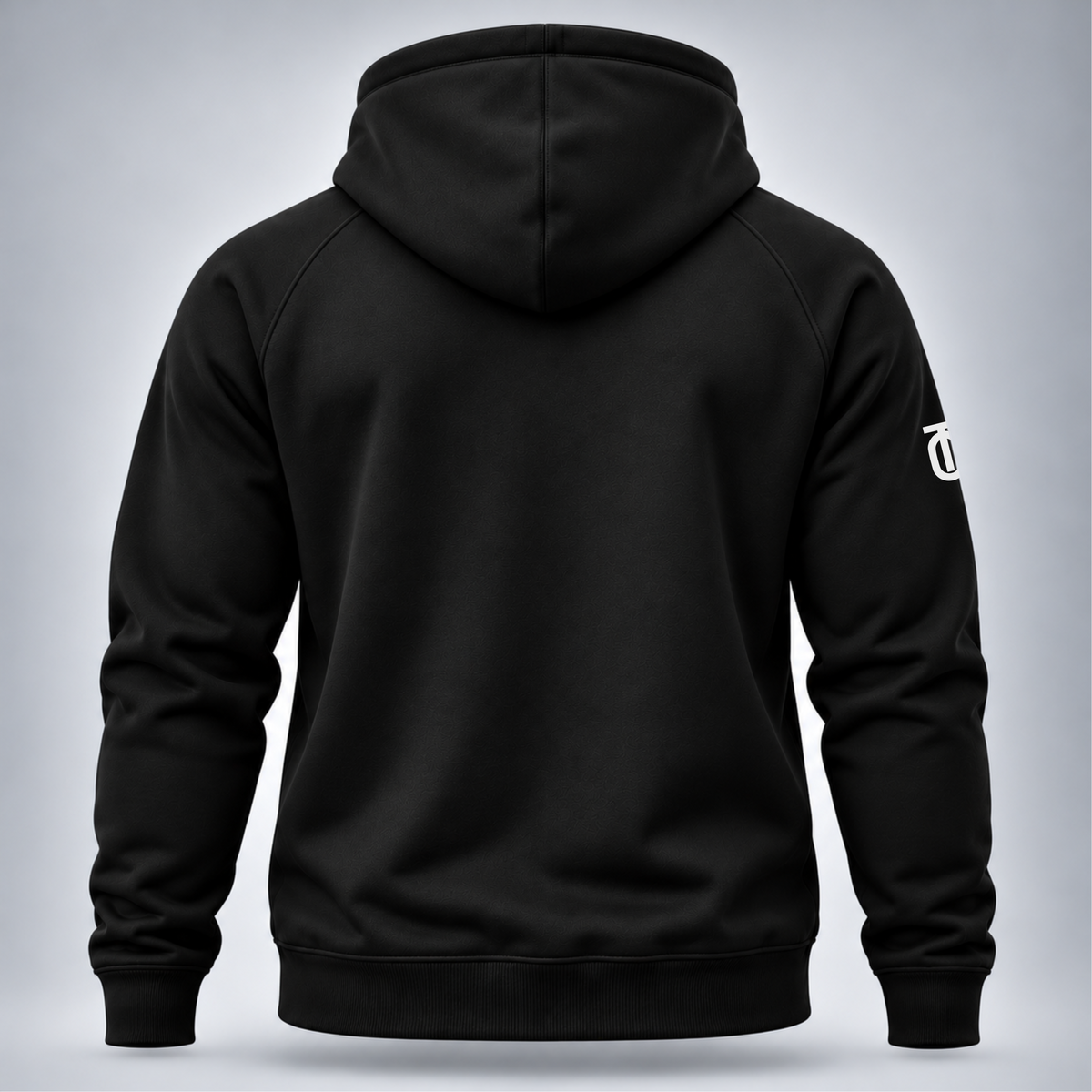 Take One Sportswear Football Training Hoodie in black, back view showing the rear construction and garment finish.