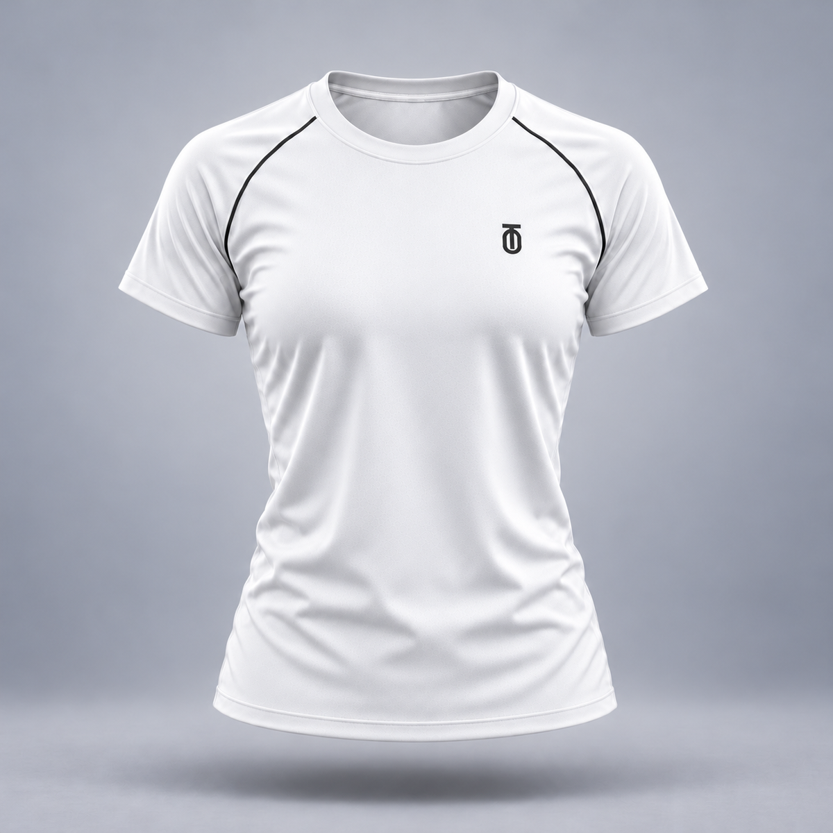 Take One Sportswear Volleyball Court Training Top in white, front view featuring to monogram exclusively at left chest.