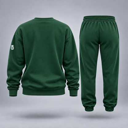 Take One Collegiate Reserve Women's Crewneck & Jogger Set by Take One Sportswear — back view.