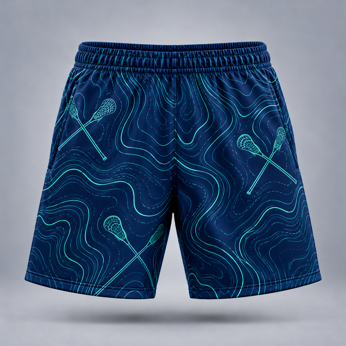 Take One Contour Field Men's 7-Inch Lacrosse Shorts by Take One Sportswear — back view.