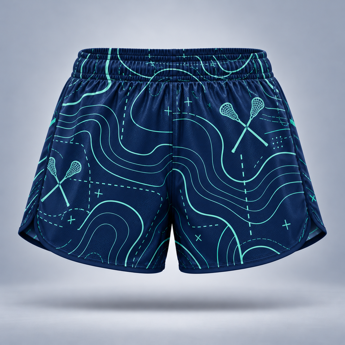 Take One Contour Field Women's 5-Inch Lacrosse Shorts by Take One Sportswear — back view.