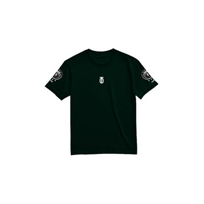 Front view of black Take One Sportswear Core Baselayer with centered Take One chest logo and basketball branding on the sleeves.