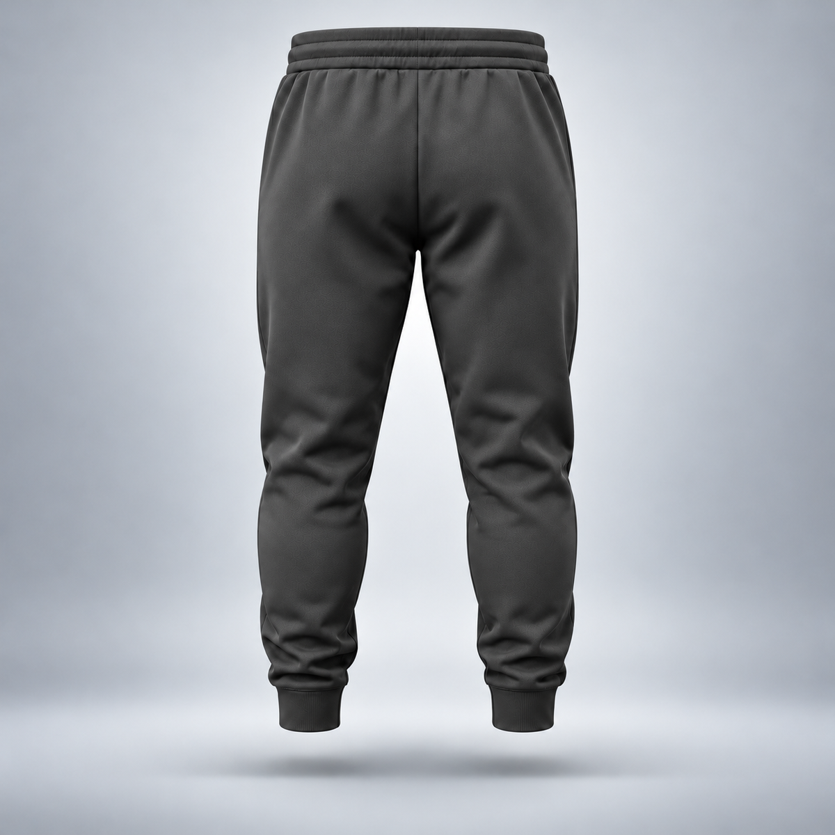 Take One Sportswear charcoal grey Football Performance Joggers back view featuring relaxed athletic fit, tapered legs, and ribbed ankle cuffs.
