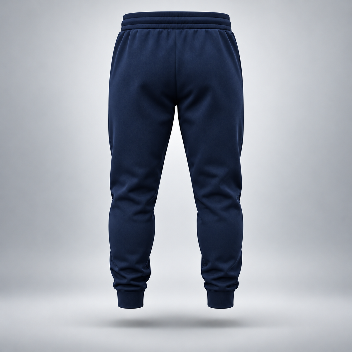Take One Sportswear midnight navy Football Performance Joggers back view showing a clean, unbranded athletic design with elastic waistband and cuffed ankles.