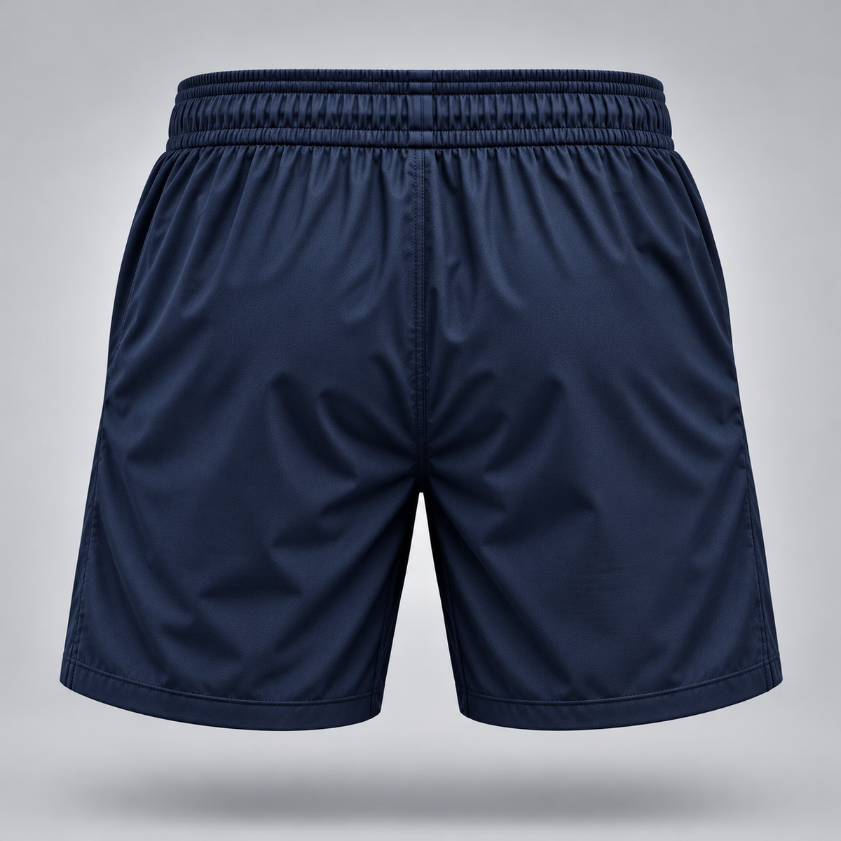 Take One Sportswear midnight navy Football Training Shorts back view showing a clean performance-inspired design with elastic waistband and no graphics.