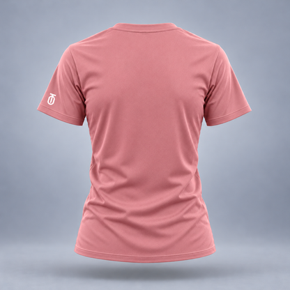 Take One Her Court Women's Basketball Graphic Tee by Take One Sportswear — back view.