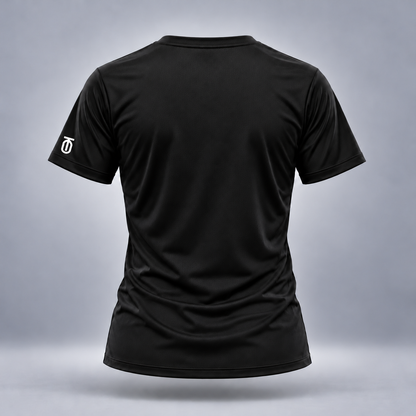 Take One Her Rally Women's Volleyball Graphic Tee by Take One Sportswear — back view.