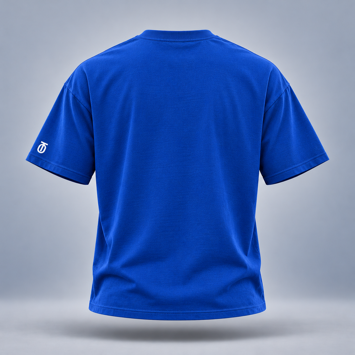 Take One Cradle Crew Graphic Tee by Take One Sportswear in Royal Blue, back view with a clean rear and TO sleeve branding.