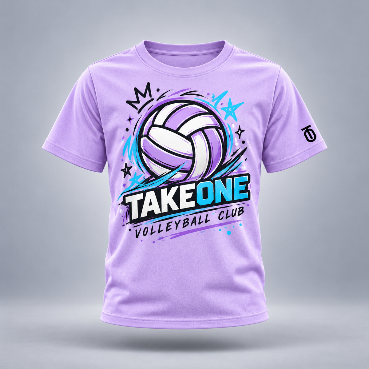 Take One Little Rally Kids' Volleyball Graphic Tee by Take One Sportswear — front view.