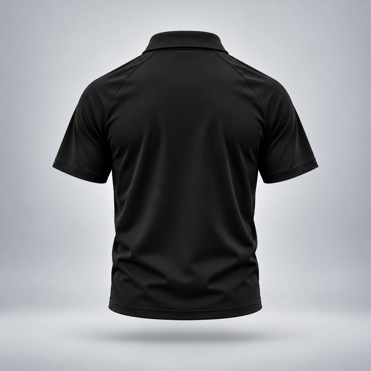Take One Sportswear Performance Polo in black, back view featuring a clean unbranded design, short sleeves, and structured polo collar.