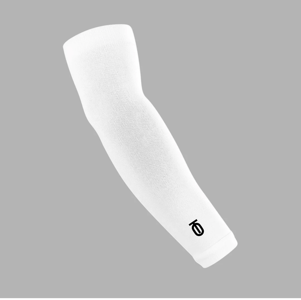 White Take One Pulse Arm Sleeve featuring the black Take One Sportswear logo.