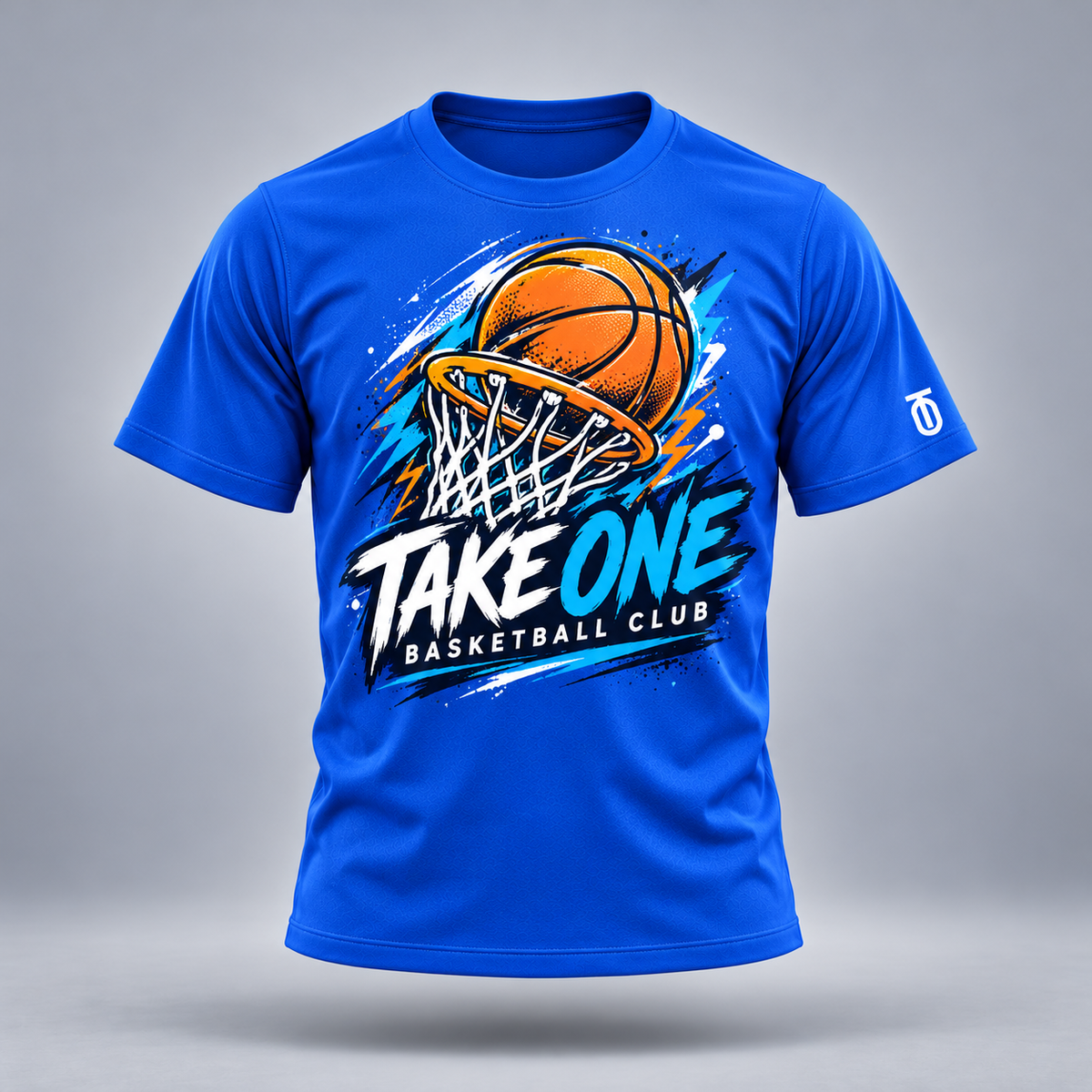Take One Rookie Court Kids' Basketball Graphic Tee by Take One Sportswear — front view.