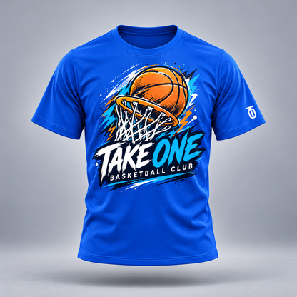 Take One Rookie Court Kids' Basketball Graphic Tee by Take One Sportswear — front view.