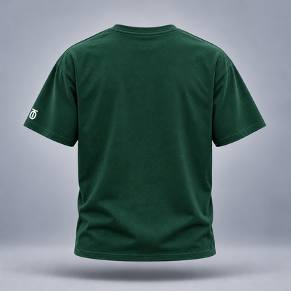 Take One Global Football Club Graphic Tee by Take One Sportswear in Forest Green, back view with a clean rear and TO sleeve branding.