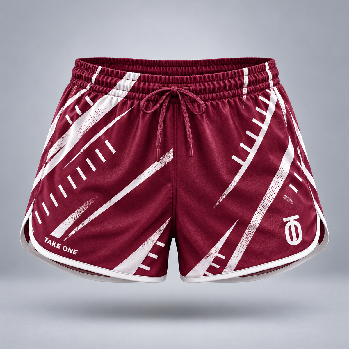 Take One Yardline Women's 5-Inch Football Shorts by Take One Sportswear — front view.