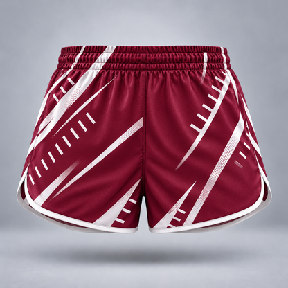 Take One Yardline Women's 5-Inch Football Shorts by Take One Sportswear — back view.
