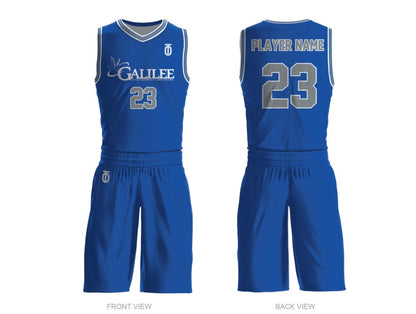 Galilee Basketball reversible uniforms